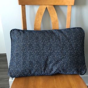 Navy rectangular throw pillow